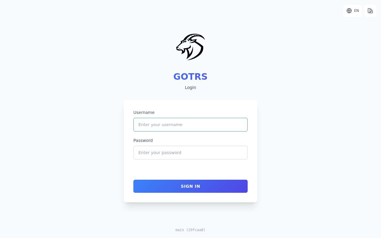 GOTRS Classic theme in light mode